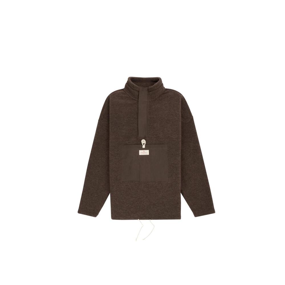 NEW AMUNDSEN men's v-bond waxed fleece hoodie in cowboy